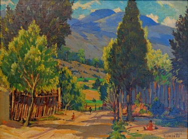 Gustave Cimiotti New Mexico Hills 12x16 oil on board