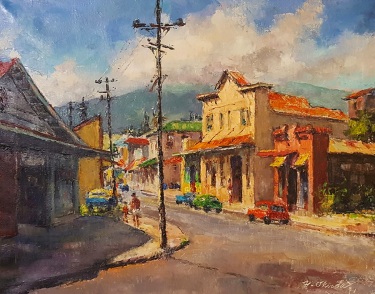 Hajime Okuda Lower Paia 24x30 Oil on Canvas