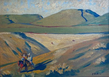 J. Hiller Canyon Riders 10x14 Oil on Board