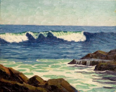 J. Mason Reeves Laguna Breakers 8x10 oil on canvas board