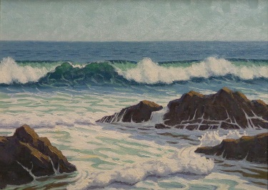 J. Mason Reeves Laguna breakers 9x12 oil on canvas board