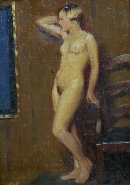 J. Mason Reeves Posing Nude 10x8 oil on canvas board