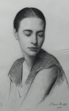 J. Mason Reeves Quiet repose 20x16 pencil drawing
