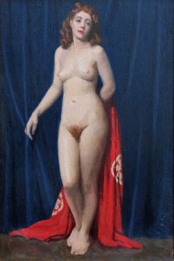 J. Mason Reeves Red on Red 18x12 oil on canvas