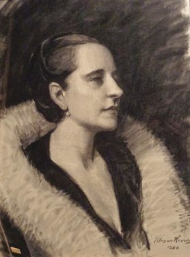 0 J. Mason Reeves Norma Shearer 24x18 Charcoal Drawing