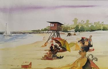 Jack Lauritz Beach View 11x17 watercolor