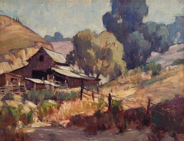 Jack-Macartney-1893-1976-Laguna-Canyon-Barn-Oil-on-Board-995