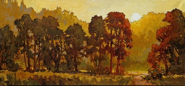 Jan Schmuckal Rising Heat 13x28 oil on canvas