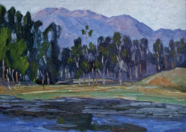 John Dominique Eucalyptus Grove 10x14 Oil on Board
