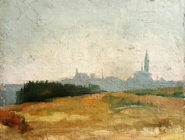 Julian Rix Pont-Croix Brittany 8.5x10.5 oil on board