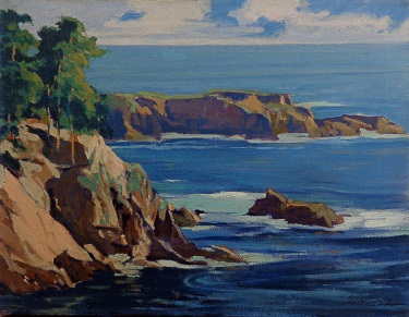 Louis Hovey Sharp California Coast 20x26 Oil on Canvas