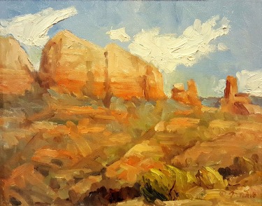 Malcom Tervo Sedona Cliffs 9x12 Oil on Board