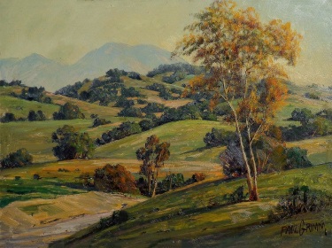 Paul Grimm California Rolling Hills 12x16 Oil on Board