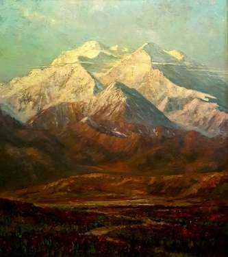 0 William Dorsey Mt McKinley Denali 40x30 Oil on board