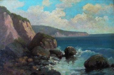 A. Clinton Conner Laguna Shoreline 10x15 Oil on Canvas