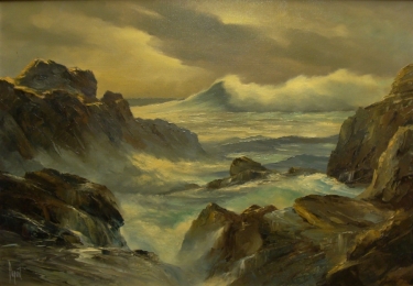 Alfred DuPont Laguna Rocks 30x38 Oil