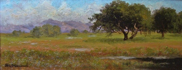 Annie Harmon Early California Woman Painter Oak Trees and Meadow