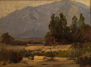 Attributed to Hanson Puthuff Desert Landscape 12x16 Oil on Board