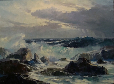 Bennett Bradbury Laguna Rocks and Surf 20x24 Oil on Canvas