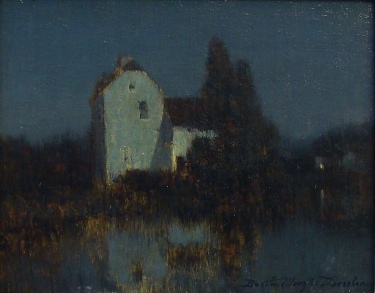 Bertha Menzler Dressler Moonlight 5.5x7 Oil on Board