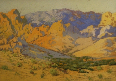 Carl Sammons Desert near Palm Springs 10x14 Pastel