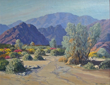 Carl Sammons La Quinta Canyon Palm Springs 16x20 Oil on Board