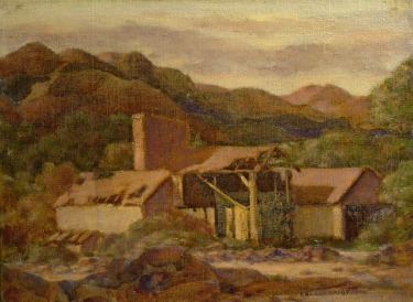 Charles Drogkamp Old Mining Camp 12x16 Oil on Canvas