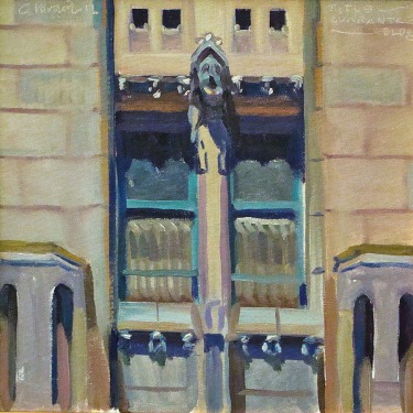 Chuck Kovacic Architecture 12x12 Oil on Board