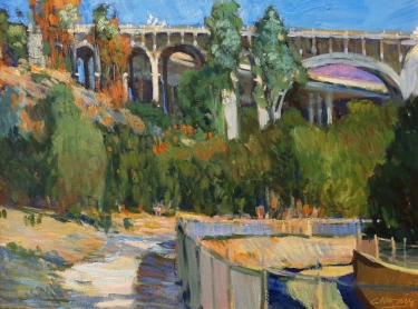 Chuck Kovacic Arroyo Pathway 14x18 Oil on Board