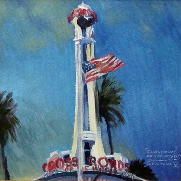 Chuck Kovacic Crossroads of the World 12x12 Oil on Board