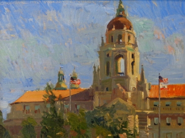 Chuck Kovacic Pasadena City Hall 12x16 Oil on Board