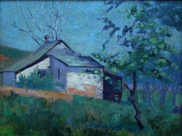 Clara McQuaid Carmel Farm House 10x13 Oil on Board