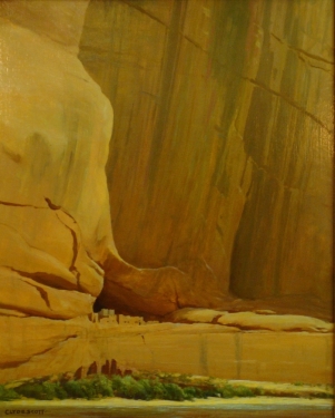 Clyde Scott White House Ruins Canyon de Chelly 30x24 Oil on Board