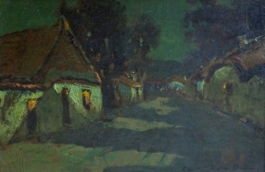 Charles Rollo Peters "Moonlight" 12x18 Oil on Canvas