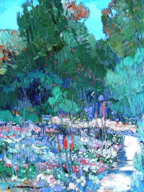 Chuck Kovacic LA Arboretum 18x24 Oil on Board