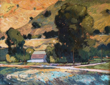 Chuck Kovacic San Luis Obispo Hillside 14x18 Oil on Board