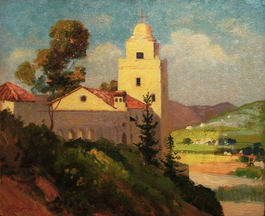 Edith Jones San Diego Presidio 13x16 Oil on Board