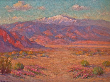 F Carl Smith Desert near Palm Springs 12x16 Oil on Board