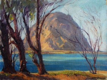 Darwin Duncan Morro Rock 12x16 Oil on Board