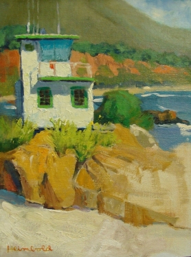 Dick Heimbold El Matador Life Guard Tower 12x9 Oil