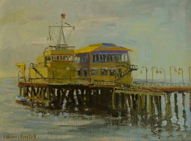 Dick Heimbold End of Santa Monica Pier 12x16 Oil