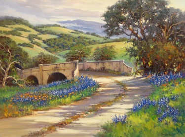 Don Langford Bridge to Green Pastures 30x40 Oil on Canvas