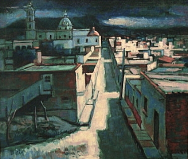 Earl Cordrey Taxco at Night 24x28 Oil