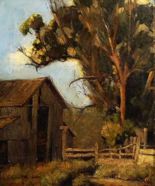 Earl Collman Martin Abandoned Barn 24x20 Oil on Canvas