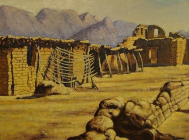 Frank Gavencky Santa Fe Adobe 18x24 Oil