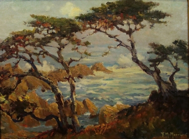 Frank Montague Moore Monterey Trees 12x16 Oil on Board