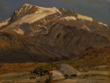 Frederick W Becker High Sierras 12x15 Oil on Paper