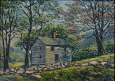 George Gardner Symons Cabin in the Hills 10x13 Oil on Board