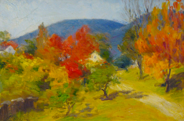 George L Nelson Autumn Colors 8x12 Oil on Board