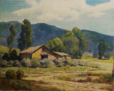 George Wallace Olson Cabin in the Foothills 24x30 Oil on Canvas